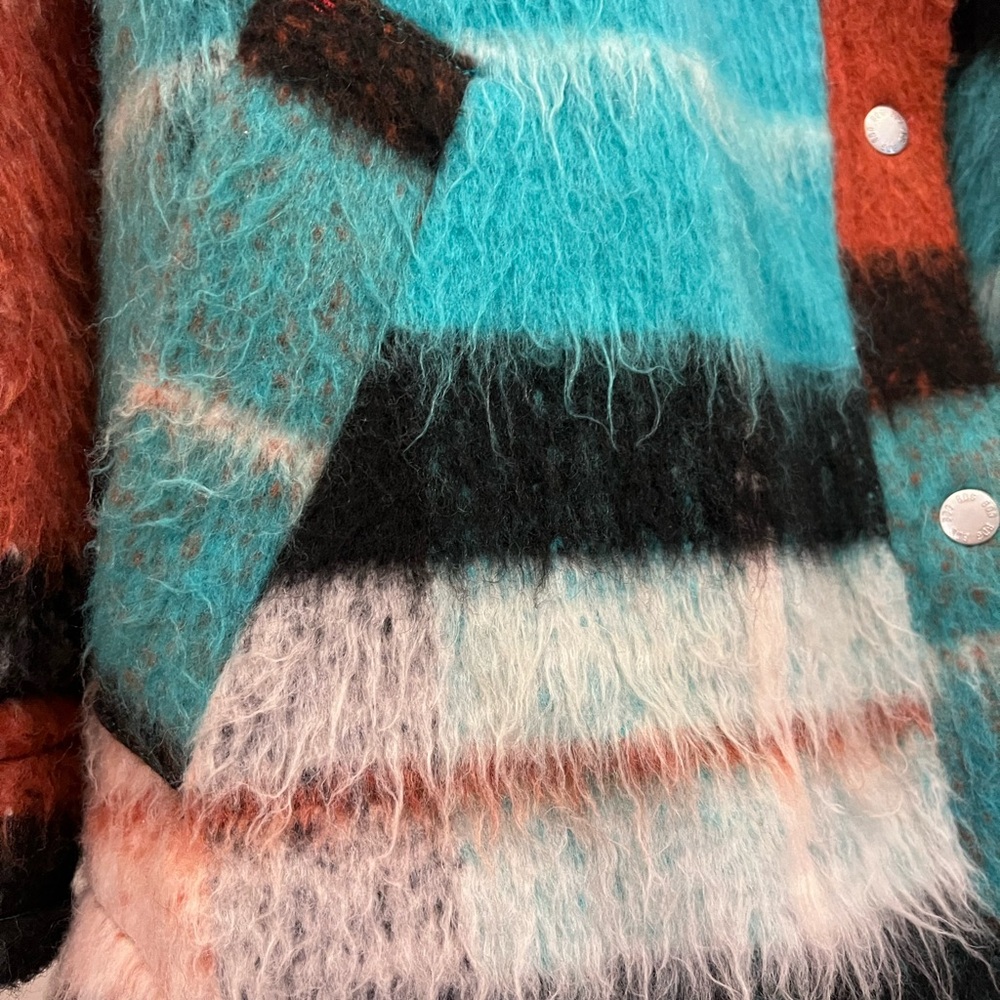 BDG Colorful Striped Fuzzy Jacket - Picture 3 of 7